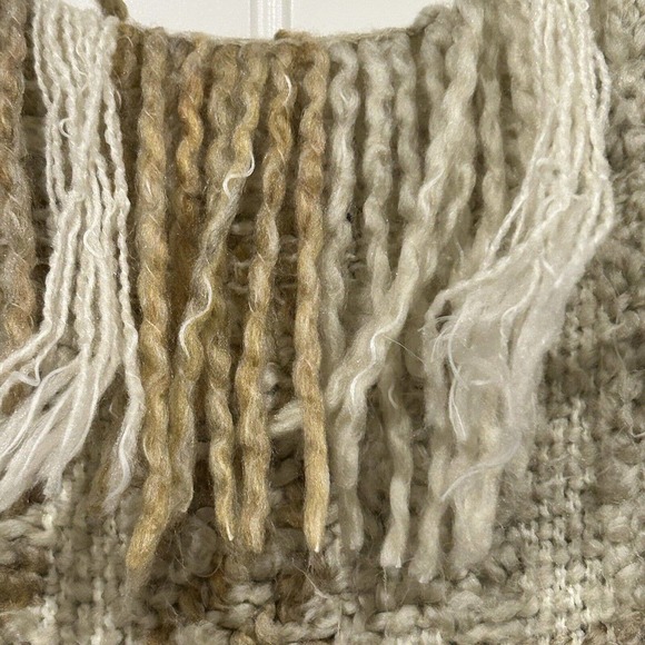 Kennebunk Weavers Throw Double Weave Gray Tans 40" W x 60" L (72” w/fringe) USA. - Picture 3 of 7